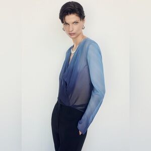 Mango Blue Ombre Blouse